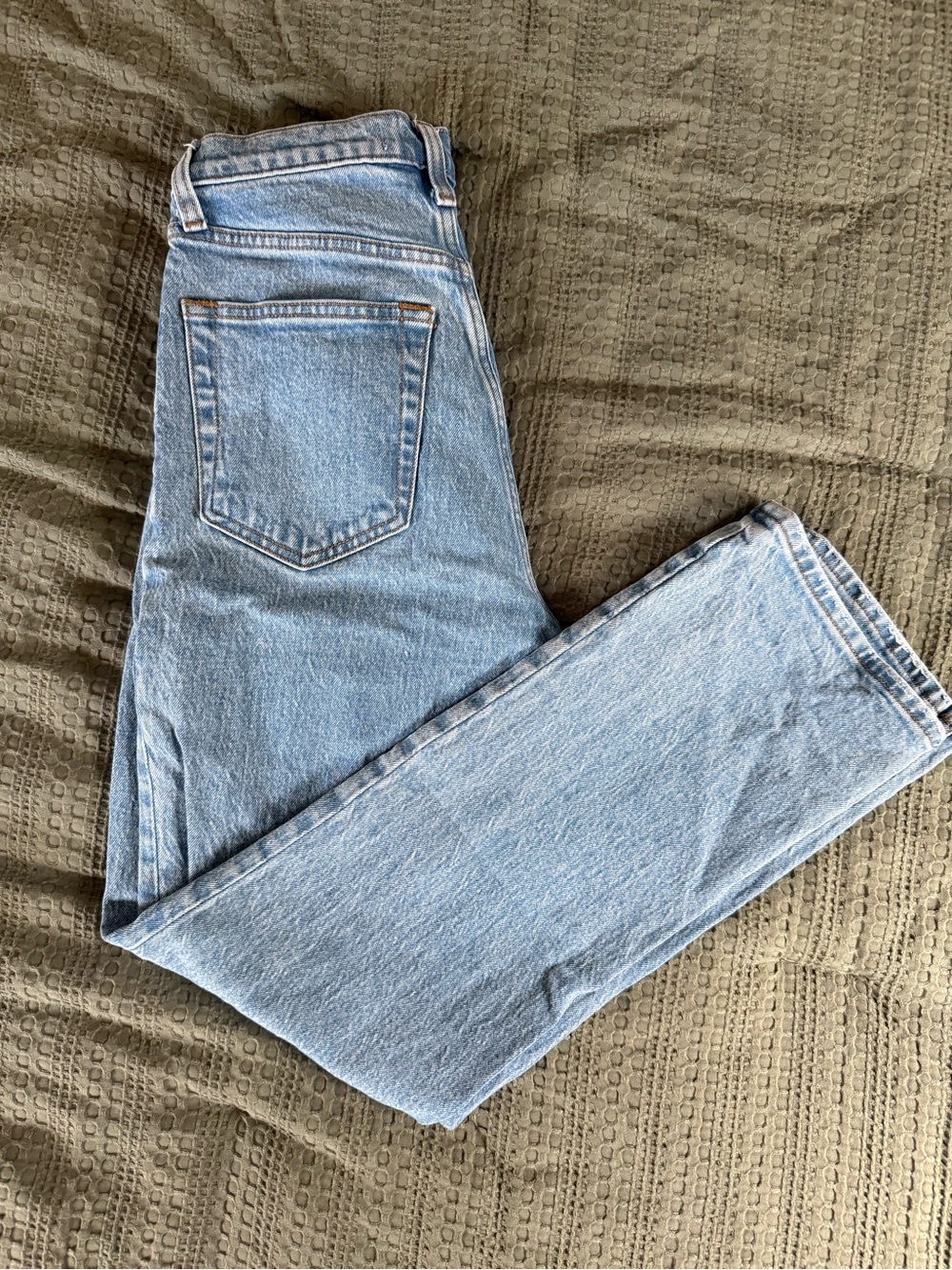 Abercrombie & Fitch Light Blue High-Rise Straight Jeans